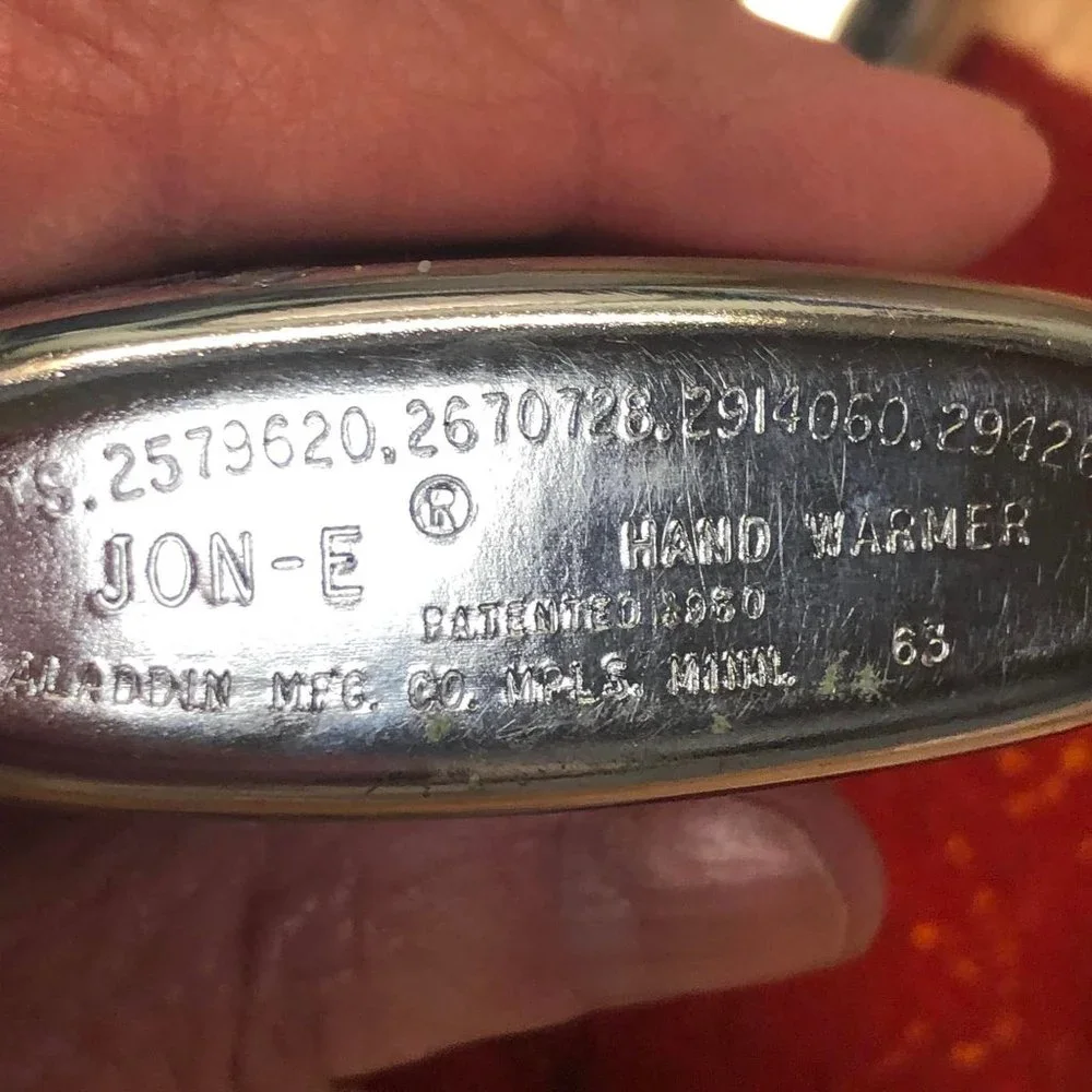 2 ALADDIN Hand Warmers with Drawstring Bags JON-E Stainless Steel - Picture 4 of 6